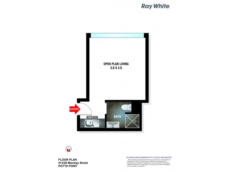 413/28 Macleay Street, Potts Point NSW 2011 Floorplan