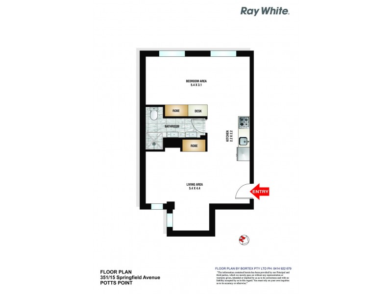 351/15 Springfield Avenue, Potts Point NSW 2011 Floorplan