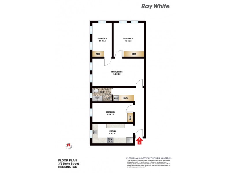 3/6 Duke Street, Kensington NSW 2033 Floorplan