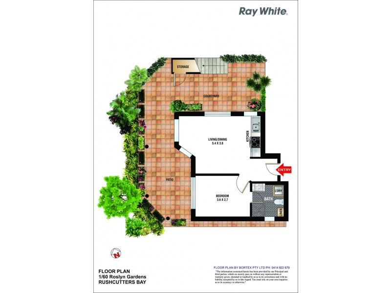 1/60 Roslyn Gardens, Rushcutters Bay NSW 2011 Floorplan