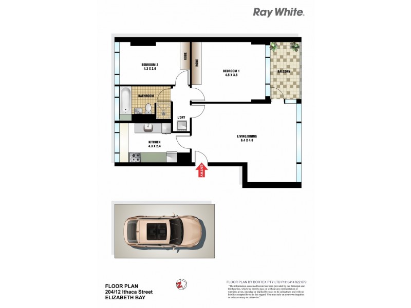 204/12 Ithaca Road, Elizabeth Bay NSW 2011 Floorplan