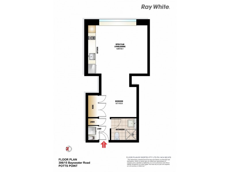 306/9-15 Bayswater Road, Potts Point NSW 2011 Floorplan