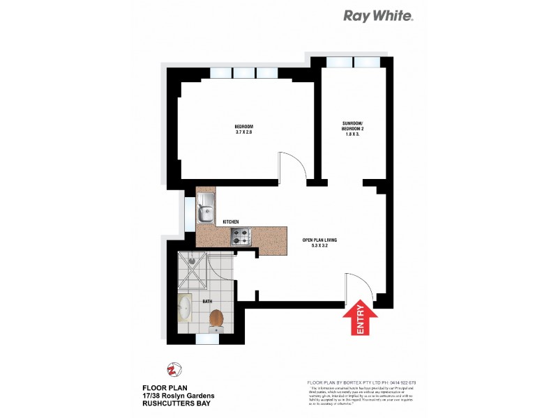 17/38 Roslyn Gardens, Rushcutters Bay NSW 2011 Floorplan