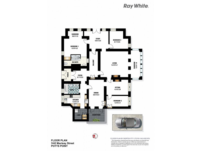3/42 Macleay Street, Potts Point NSW 2011 Floorplan