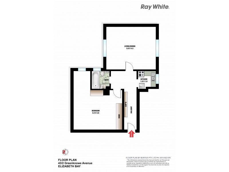 43/2 Greenknowe Avenue, Elizabeth Bay NSW 2011 Floorplan