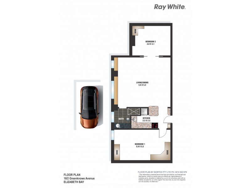 18/2 Greenknowe Avenue, Elizabeth Bay NSW 2011 Floorplan