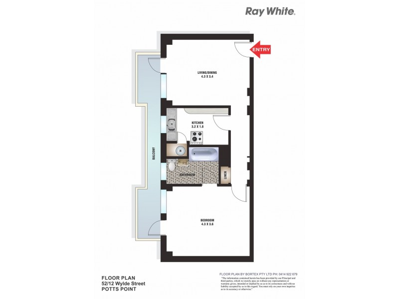 52/12 Wylde Street, Potts Point NSW 2011 Floorplan