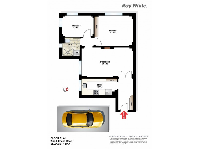 26/6-8 Ithaca Road, Elizabeth Bay NSW 2011 Floorplan