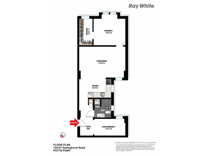 12A/57 Darlinghurst Road, Potts Point NSW 2011 Floorplan