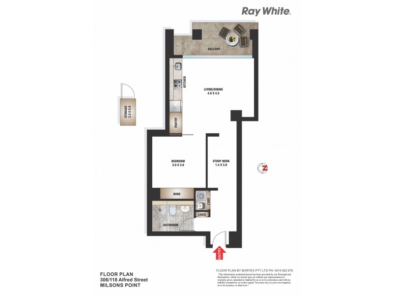306/118 Alfred Street, Milsons Point NSW 2061 Floorplan