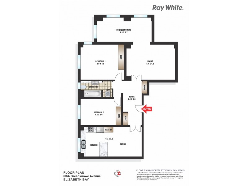 6/6A Greenknowe Ave, Elizabeth Bay NSW 2011 Floorplan