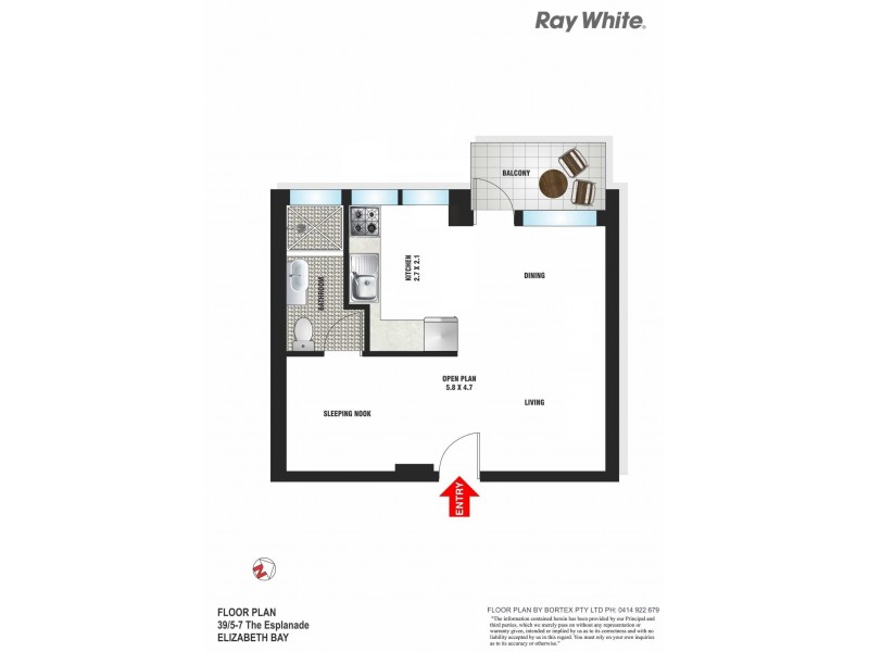 39/5-7 The Esplanade, Elizabeth Bay NSW 2011 Floorplan