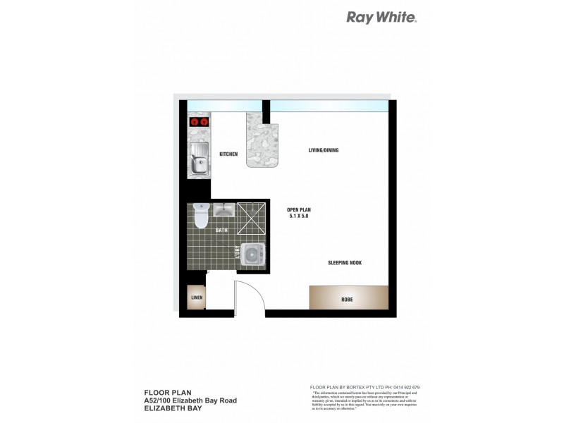 A52/100 Elizabeth Bay Road, Elizabeth Bay NSW 2011 Floorplan