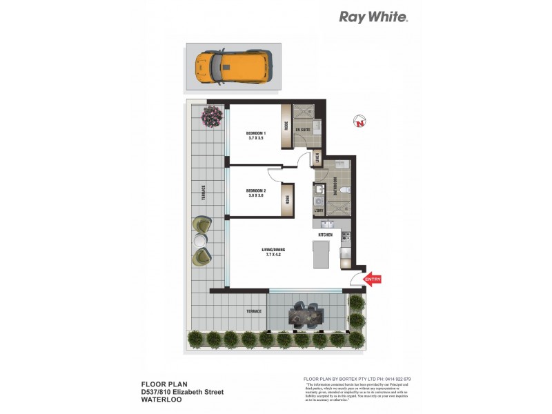 D537/810-818 Elizabeth st, Waterloo NSW 2017 Floorplan
