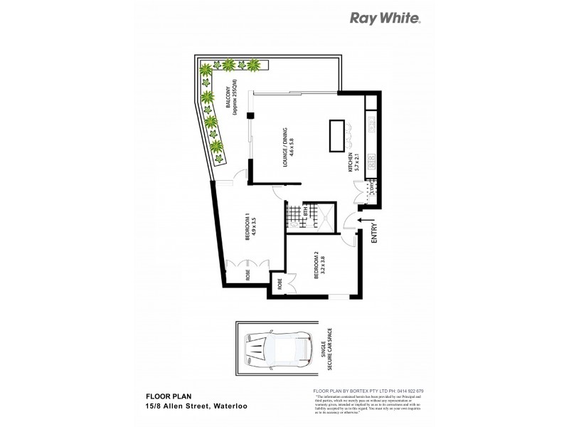 15/8 Allen Street, Waterloo NSW 2017 Floorplan