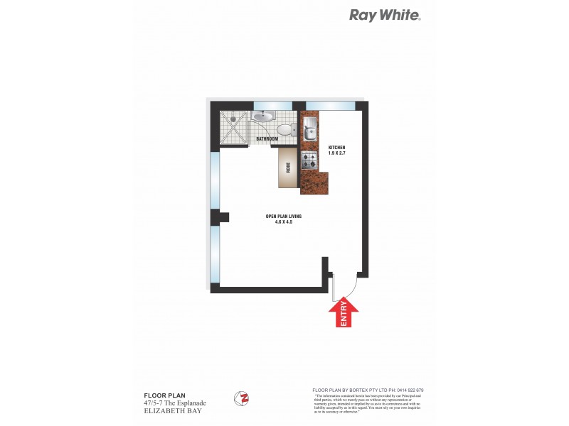 47/5-7 The Esplanade, Elizabeth Bay NSW 2011 Floorplan