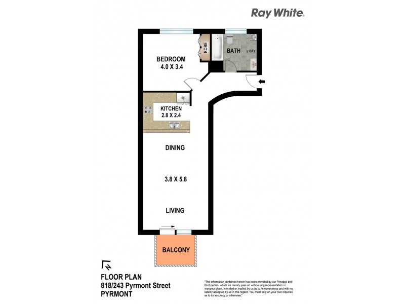 818/243 Pyrmont Street, Pyrmont NSW 2009 Floorplan