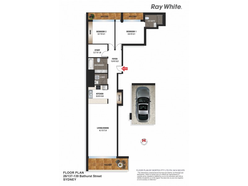 26/137 Bathurst Street, Sydney NSW 2000 Floorplan