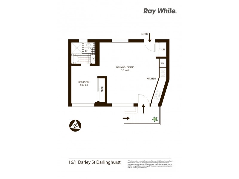16/1 Darley Street, Darlinghurst NSW 2010 Floorplan
