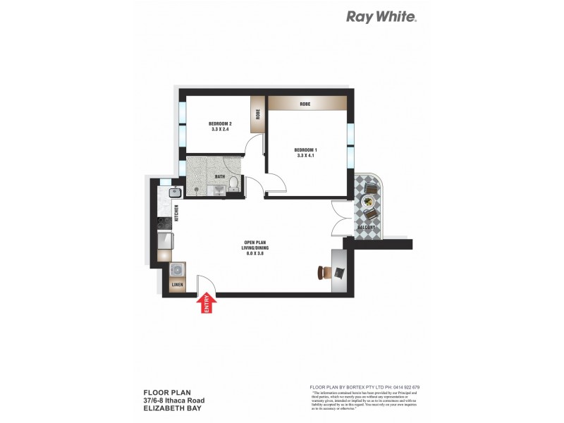 37/6-8 Ithaca Road, Elizabeth Bay NSW 2011 Floorplan