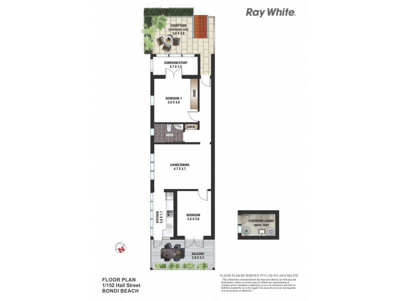1/152 Hall Street, Bondi NSW 2026 Floorplan