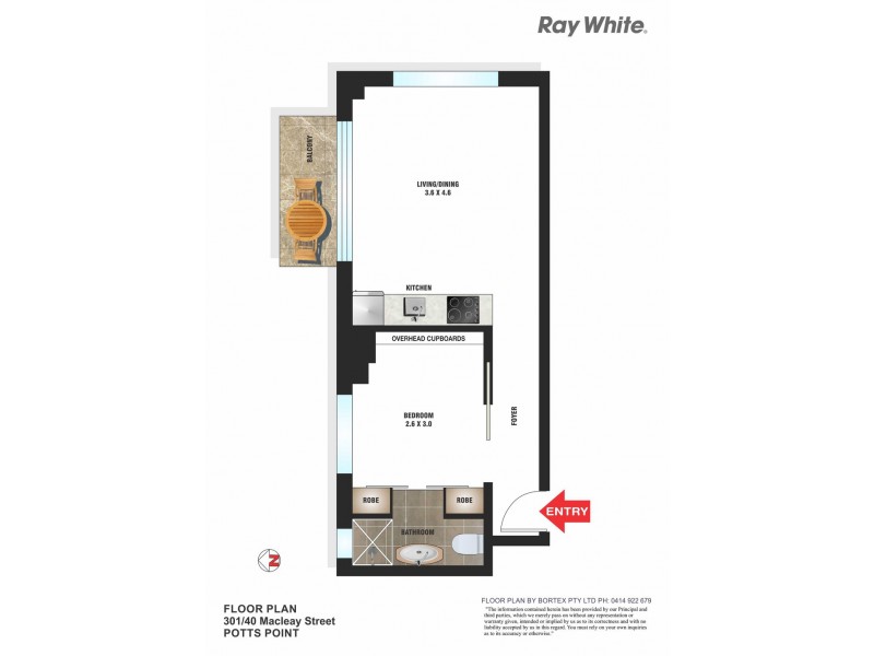 301/40 Macleay Street, Potts Point NSW 2011 Floorplan