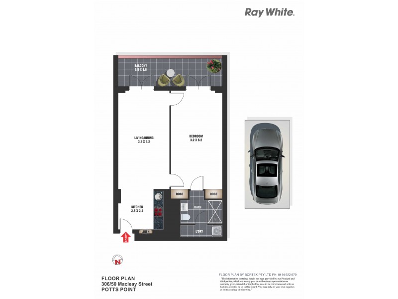 306/50 Macleay Street, Potts Point NSW 2011 Floorplan