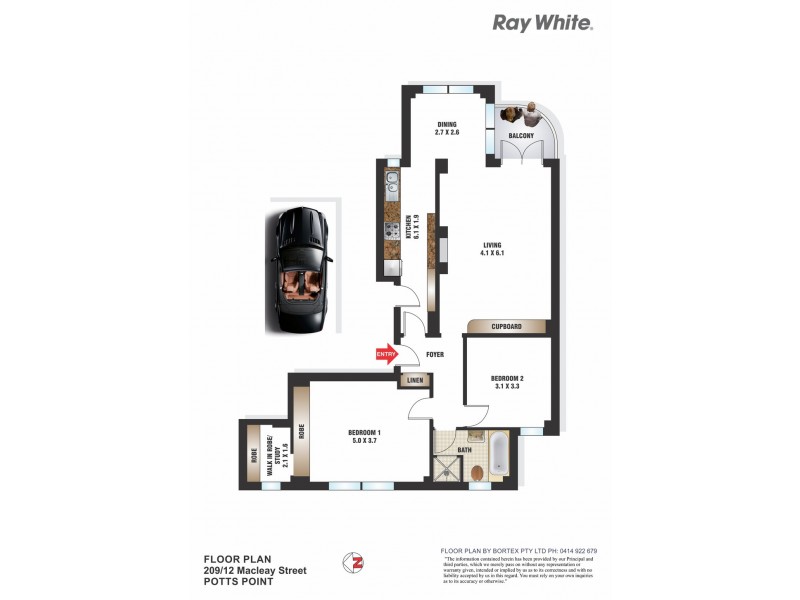 209/12 Macleay Street, Potts Point NSW 2011 Floorplan