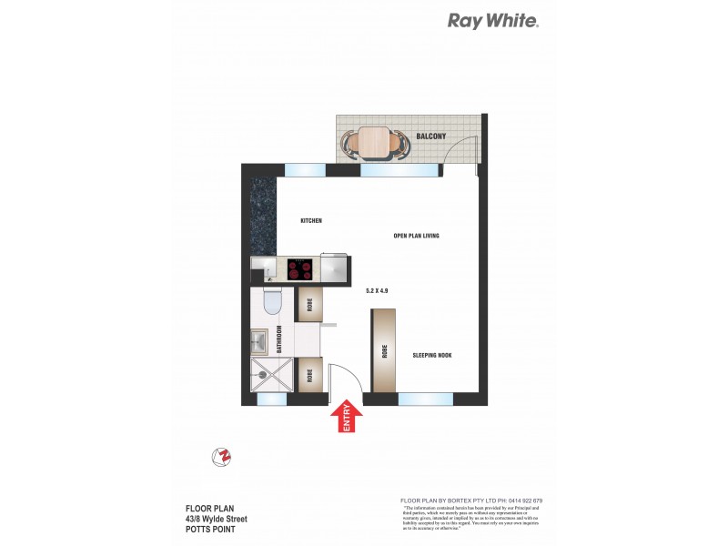 43/8 Wylde Street, Potts Point NSW 2011 Floorplan