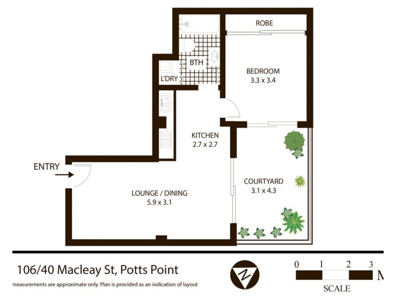 106/40 Macleay Street, Potts Point NSW 2011 Floorplan