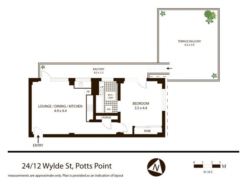 24/12 Wylde Street, Potts Point NSW 2011 Floorplan