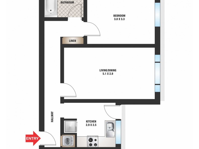 16/9 Wylde Street, Potts Point NSW 2011 Floorplan