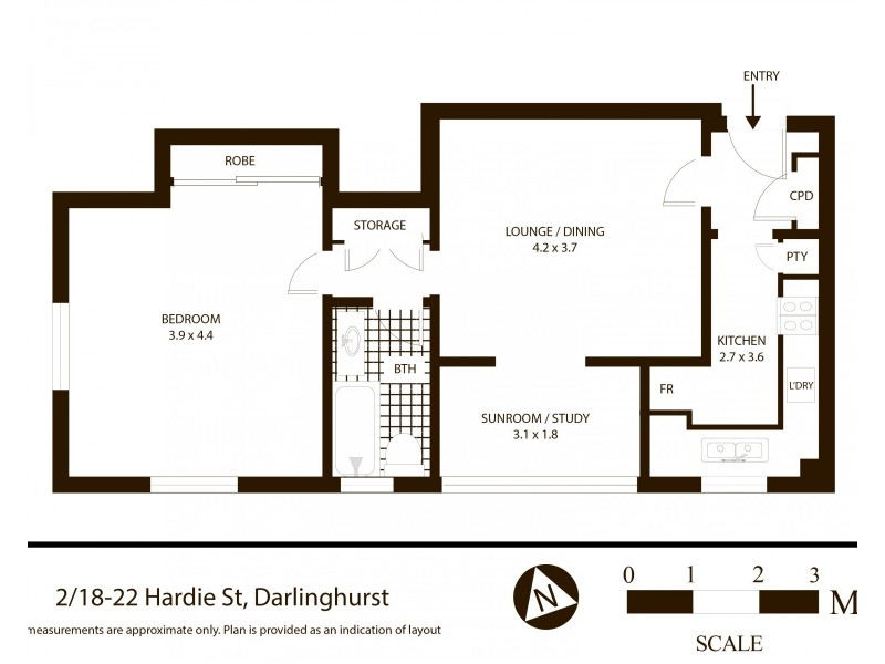 2/18-22 Hardie Street, Darlinghurst NSW 2010 Floorplan