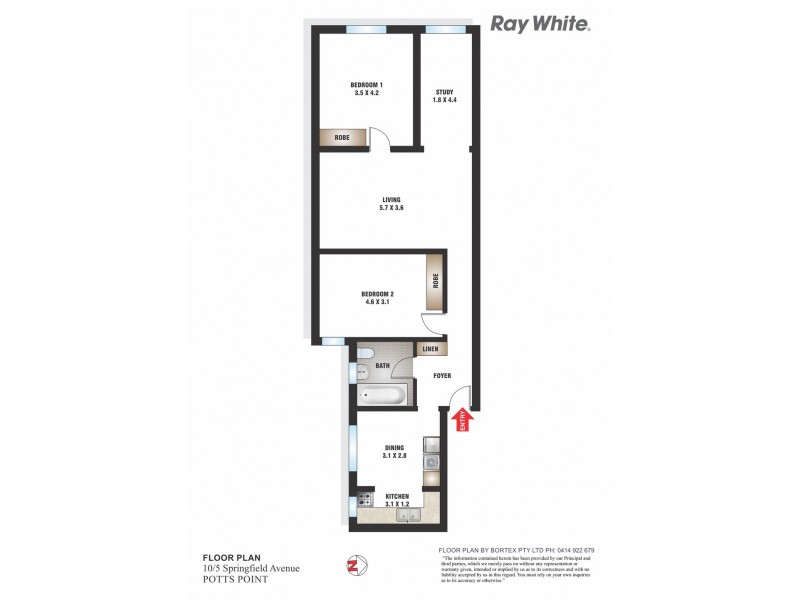 10/5 Springfield Avenue, Potts Point NSW 2011 Floorplan