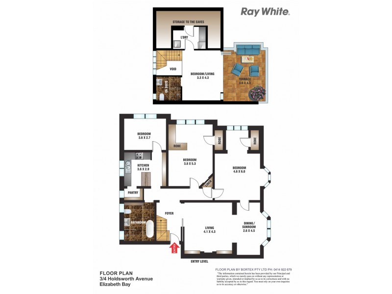 3/4 Holdsworth Avenue, Elizabeth Bay NSW 2011 Floorplan