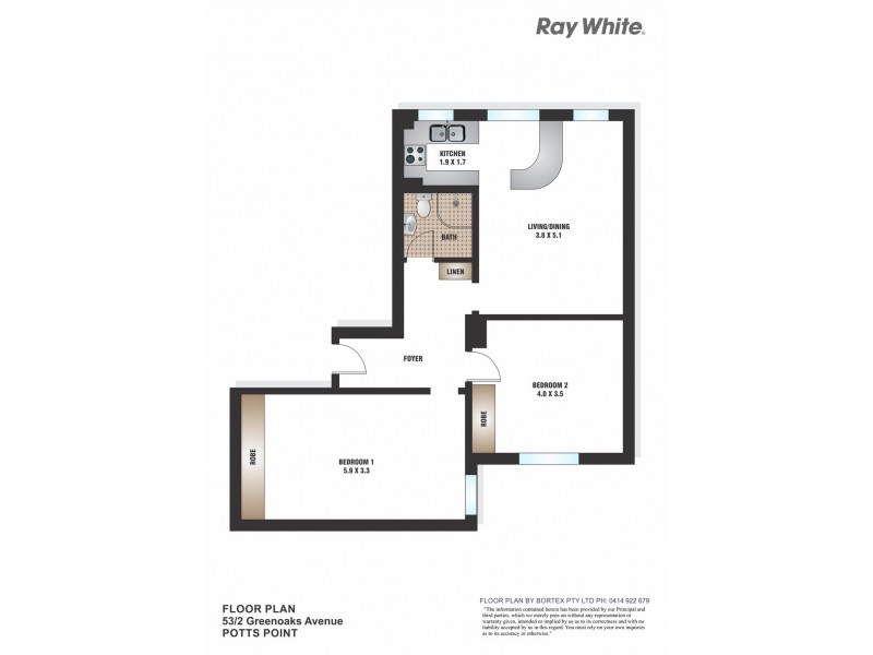53/2 Greenknowe Ave, Elizabeth Bay NSW 2011 Floorplan