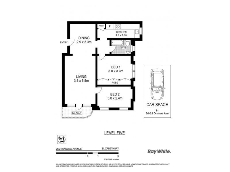 26/24-26 Onslow Ave, Elizabeth Bay NSW 2011 Floorplan