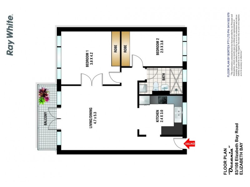 83/108 Elizabeth Bay Rd, Elizabeth Bay NSW 2011 Floorplan