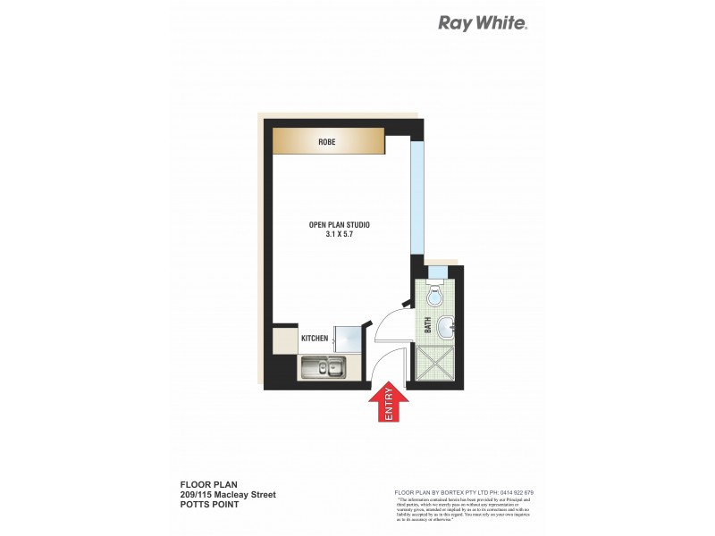 209/113-115 Macleay Street, Potts Point NSW 2011 Floorplan