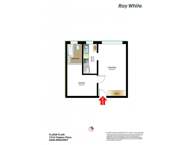 13/14 Clapton Place, Darlinghurst NSW 2010 Floorplan