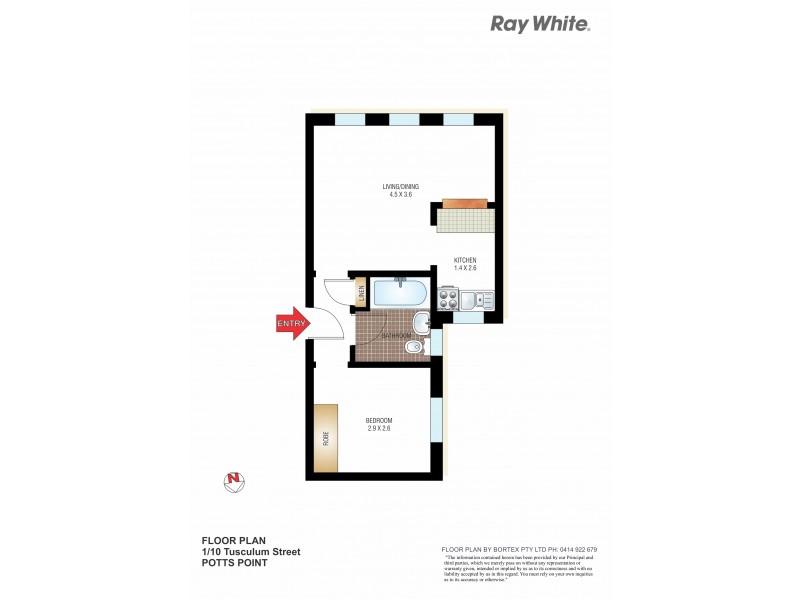 1/10 Tusculum Street, Potts Point NSW 2011 Floorplan