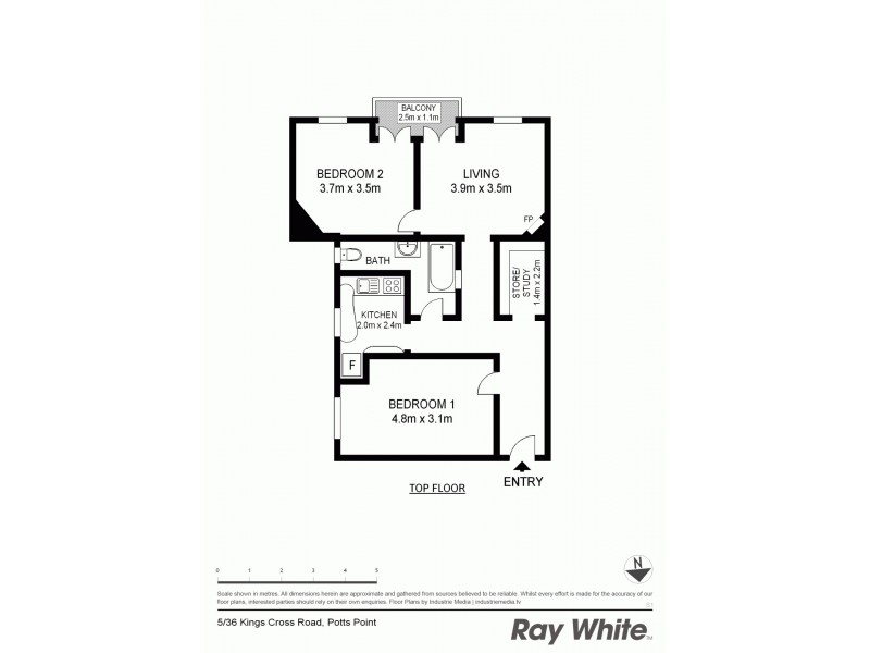 5/36 Kings Cross Road, Potts Point NSW 2011 Floorplan