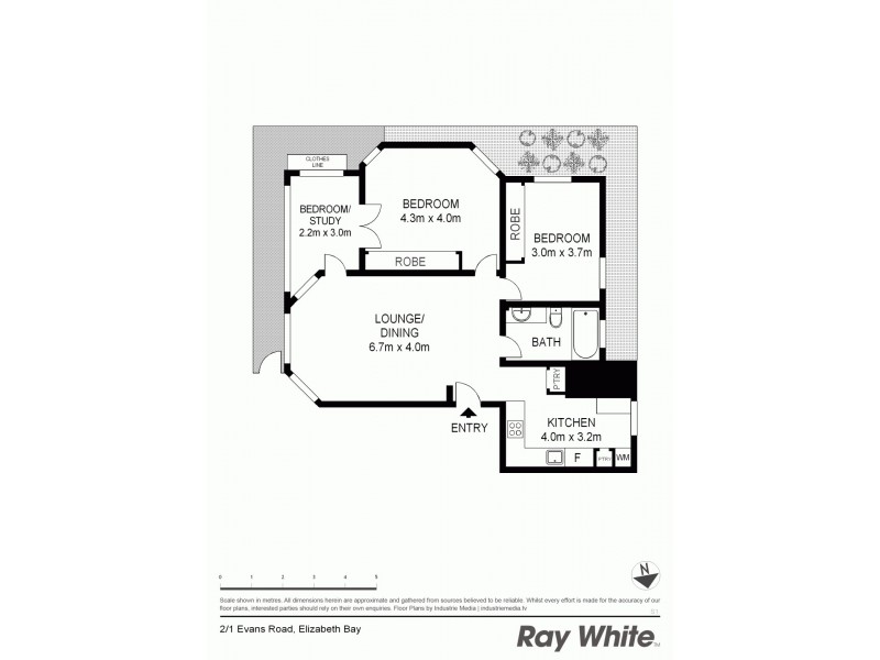 2/1 Evans Road, Elizabeth Bay NSW 2011 Floorplan