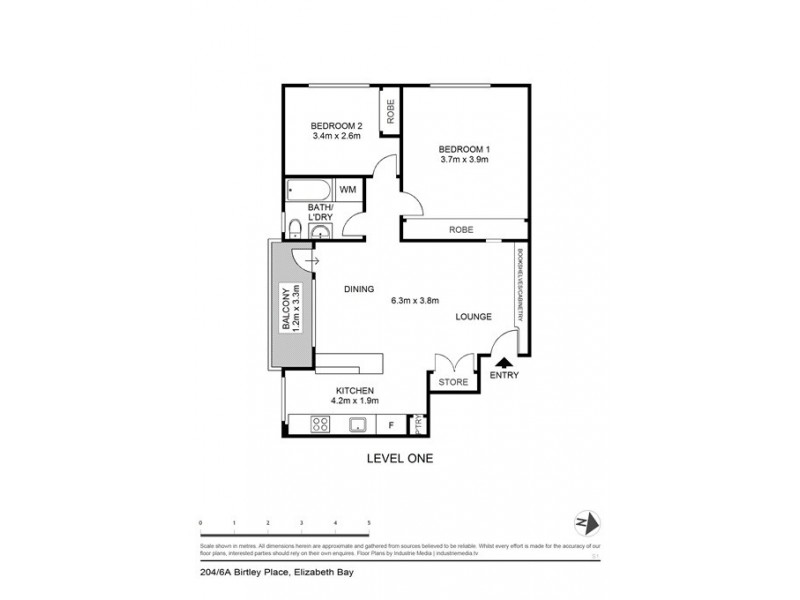204/6A Birtley Place, Elizabeth Bay NSW 2011 Floorplan