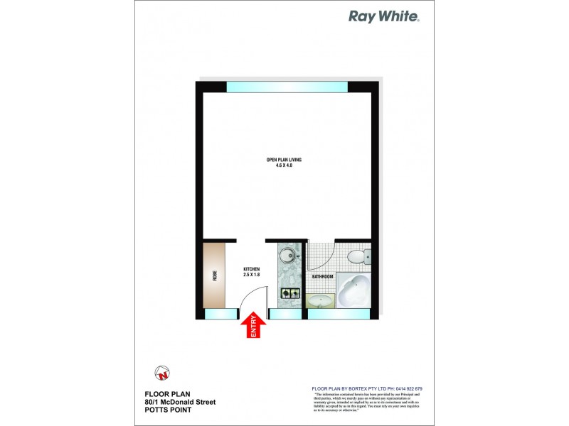 80/1 McDonald Street, Potts Point NSW 2011 Floorplan