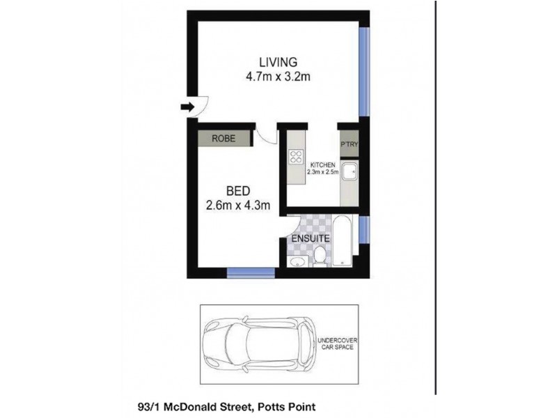 93/1 McDonald Street, Potts Point NSW 2011 Floorplan