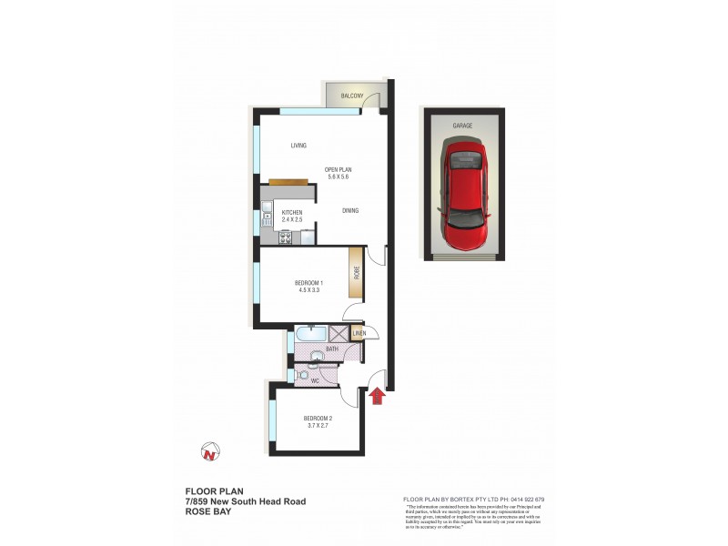 7/859 New South Head Road, Rose Bay NSW 2029 Floorplan