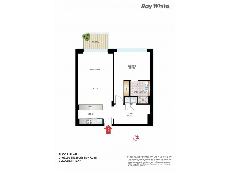 C403/2A Elizabeth Bay Road, Elizabeth Bay NSW 2011 Floorplan