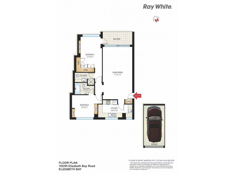 102/95 Elizabeth Bay Road, Elizabeth Bay NSW 2011 Floorplan