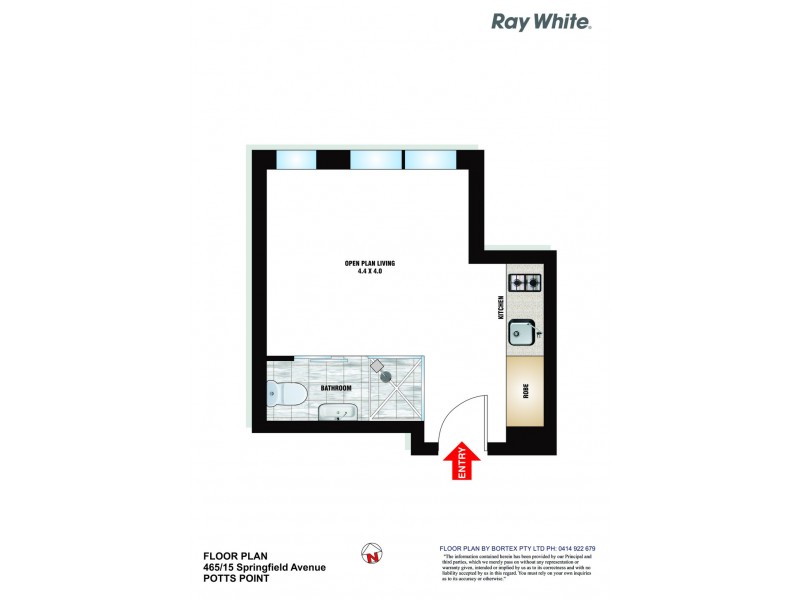 465/15 Springfield Avenue, Potts Point NSW 2011 Floorplan